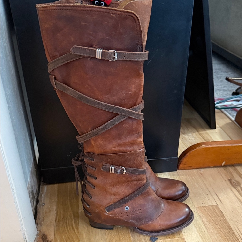 Freebird Cognac Over the Knee Boots